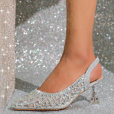 Rhinestone High Heel Sandals