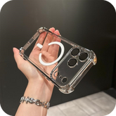 iPhone 17 Corner Airbags Magnetic Shockproof Ice-Clear Case