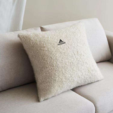 Neutral Texture Luxury 100% Wool and Cashmere Throw Pillow