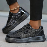 Sequined Flat-soled Casual Sneakers