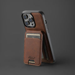 ChubbyArmor LuxeFlip - 2-in-1 Magnetic Leather Case with Detachable Wallet - Magsafe Compatible Flip Stand