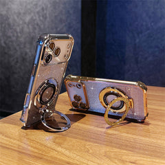 Four-corner Airbag Glitter Magnetic Phone Case (for iPhone Series)