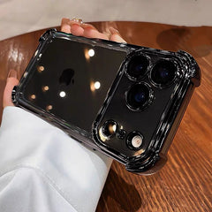 Airbag Shockproof Electroplating Transparent Phone Case for iPhone 14 15 16 17