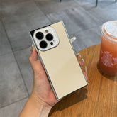 Premium Square Litchi Leather iPhone Case