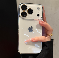 Crystal Glass Electroplating Mobile Phone Case for iPhone Series
