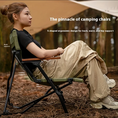 Portable Folding Chair - Adjustable, Suitable for Camping, Fishing, Picnics and Office Naps