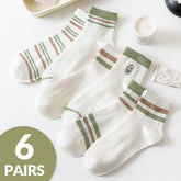 Olive Breeze Socks – 6 Pairs