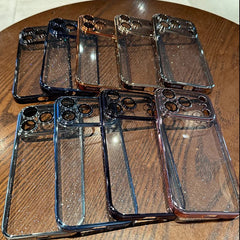 Luxury Glitter Hard Plating Clear Case for iPhone 14 15 16 17