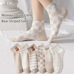 Khaki Bear Socks 6-Pairs