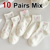 Spring Floral Socks - 5/10Pairs
