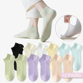 Breathable Colorful Socks - 12 Pairs