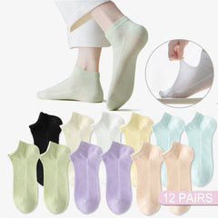 Breathable Colorful Socks - 12 Pairs