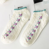 Korean Floral Socks - 10 pairs