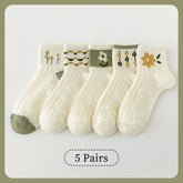 Floral Kawaii Socks 5-Pairs