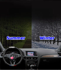 Customized Carbon Fiber Suede Steering Wheel Cover with Car Logo