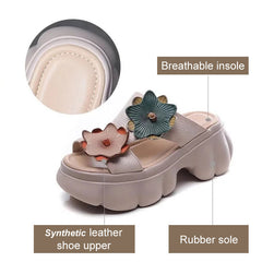 🌸Hot Sale 50% OFF🌸Flower Decor Women's Thick Sole Slide Sandals☁️👡