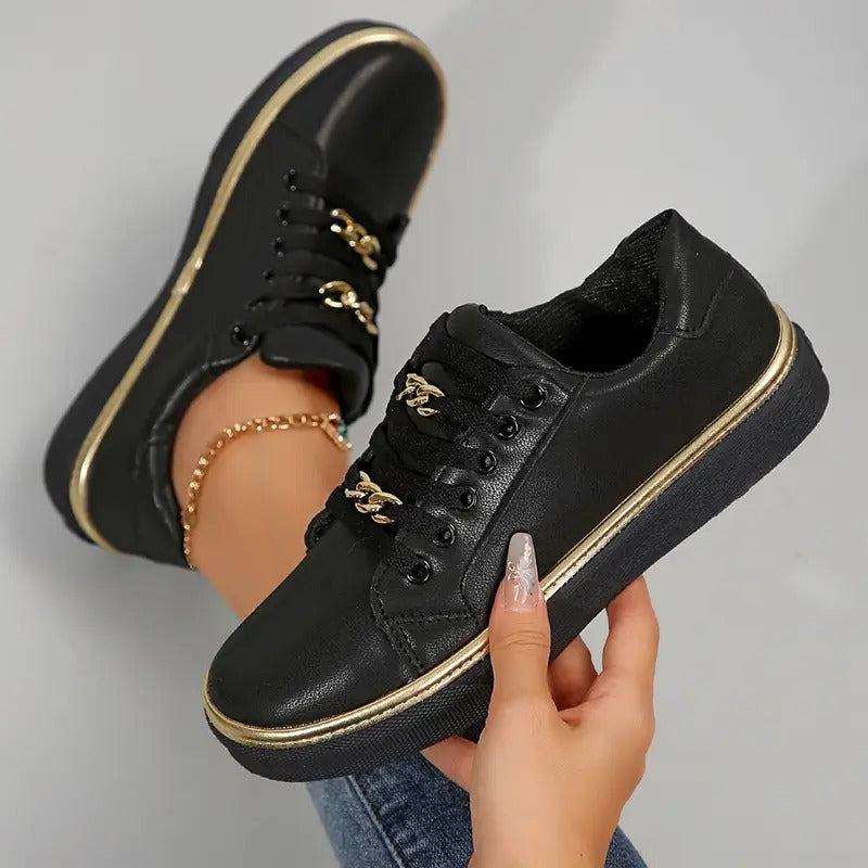 Women's Tennis Lace Up Casual Sneakers