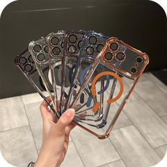 iPhone 17 Corner Airbags Magnetic Shockproof Ice-Clear Case