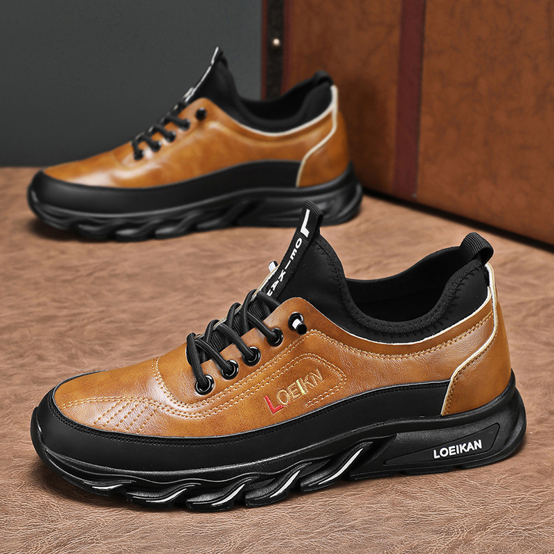 ⏰Limited Time Sale 70% OFF-Men's Casual Fashion Orthopedic Hiking Shoes – Anti-Puncture, Anti-Collision, Non-Slip Arch Support  Leather Outdoor Sports Shoes for All-Terrain Performance