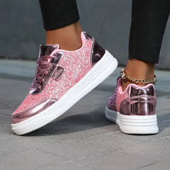 Sequined Flat-soled Casual Sneakers