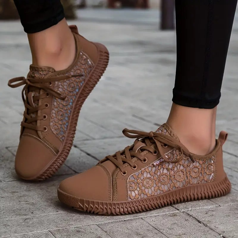 Breathable Mesh Fabric Slip-on Loafers