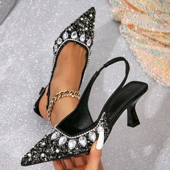 Women's Rhinestone Ankle Strap Sandals