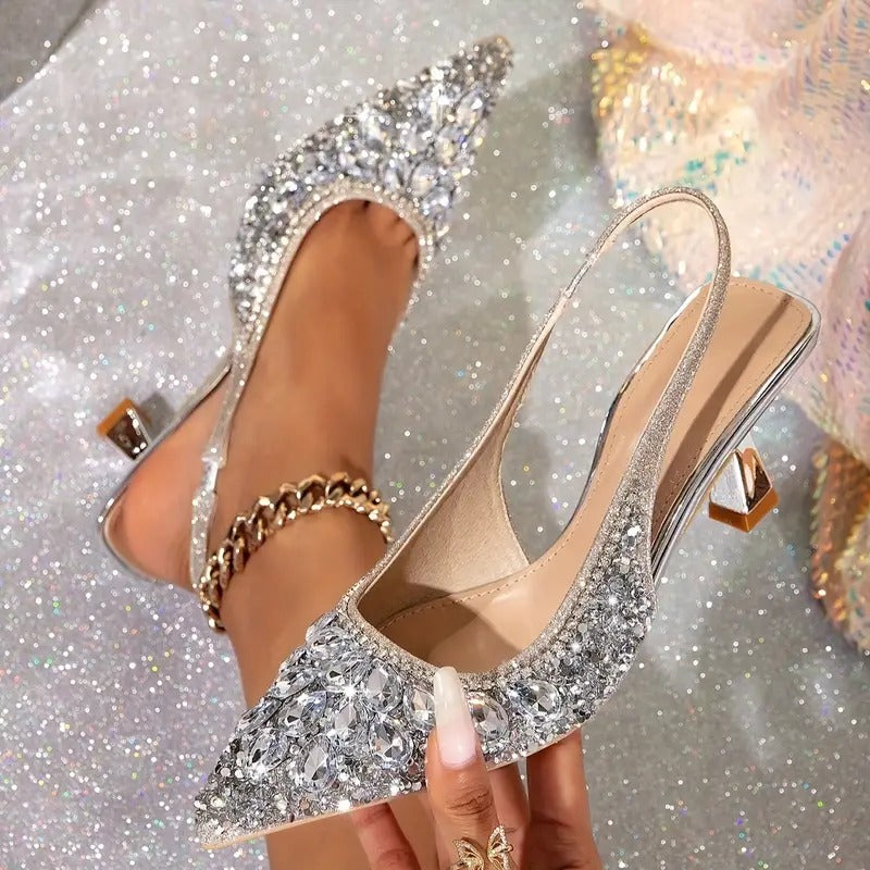 Women's Rhinestone Ankle Strap Sandals