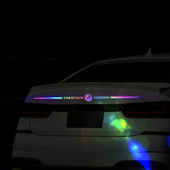 Car logo colorful stickers, car color-changing laser reflective car stickers, personalized A-pillar car door and hood stickers.