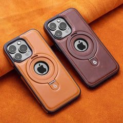 Classic Leather Magnetic iPhone Case with Stand