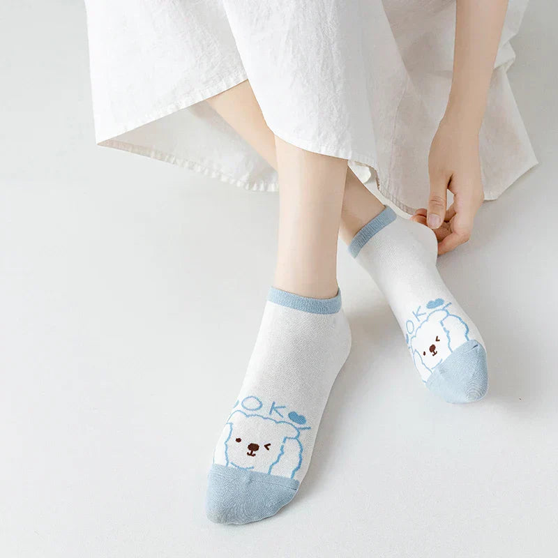 Fuzzy Bear Squad Socks - 5 pairs