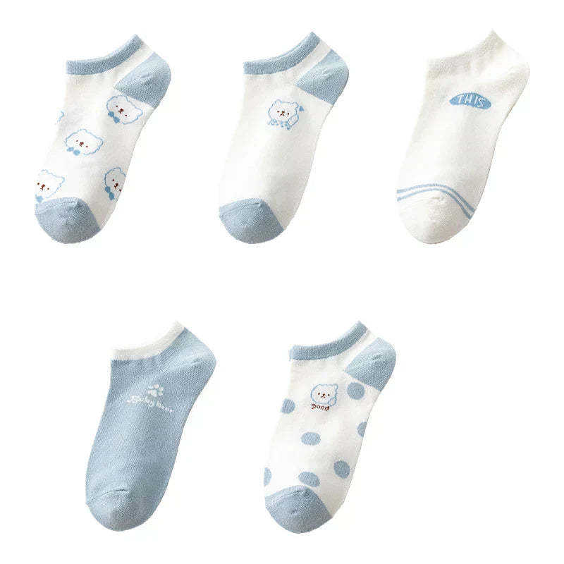 Fuzzy Bear Squad Socks - 5 pairs