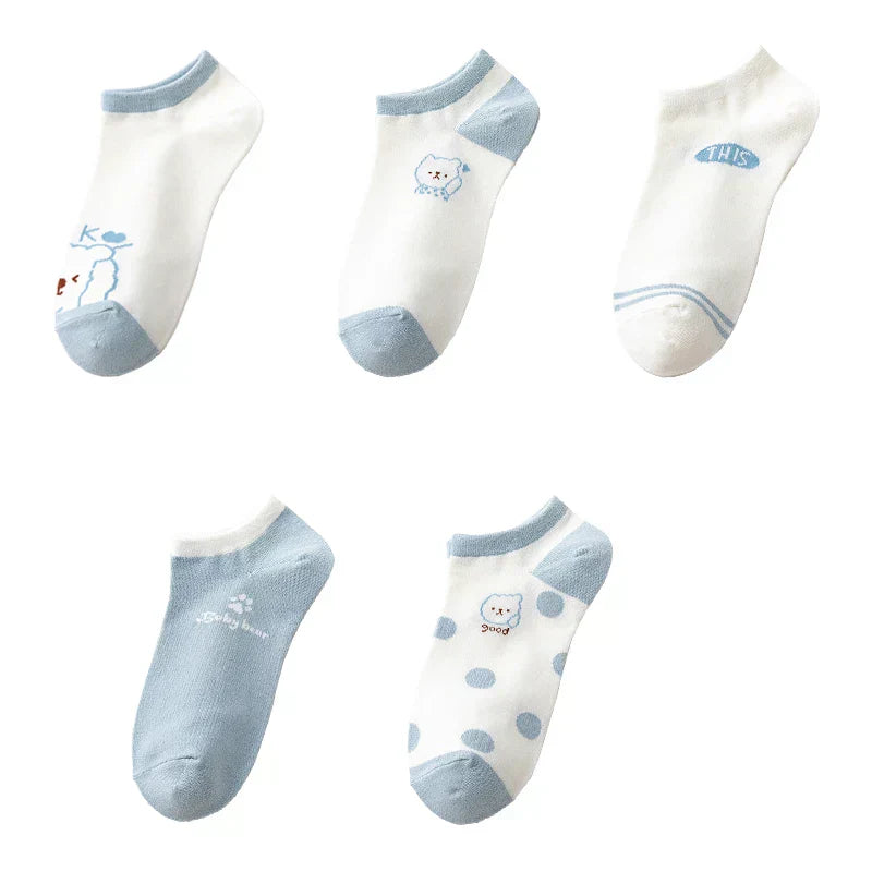 Fuzzy Bear Squad Socks - 5 pairs
