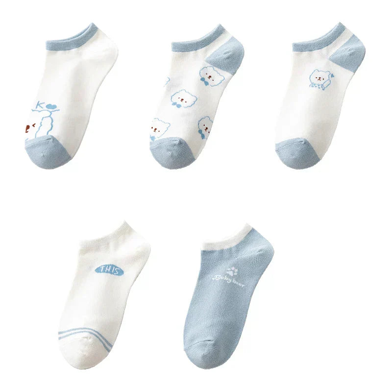 Fuzzy Bear Squad Socks - 5 pairs