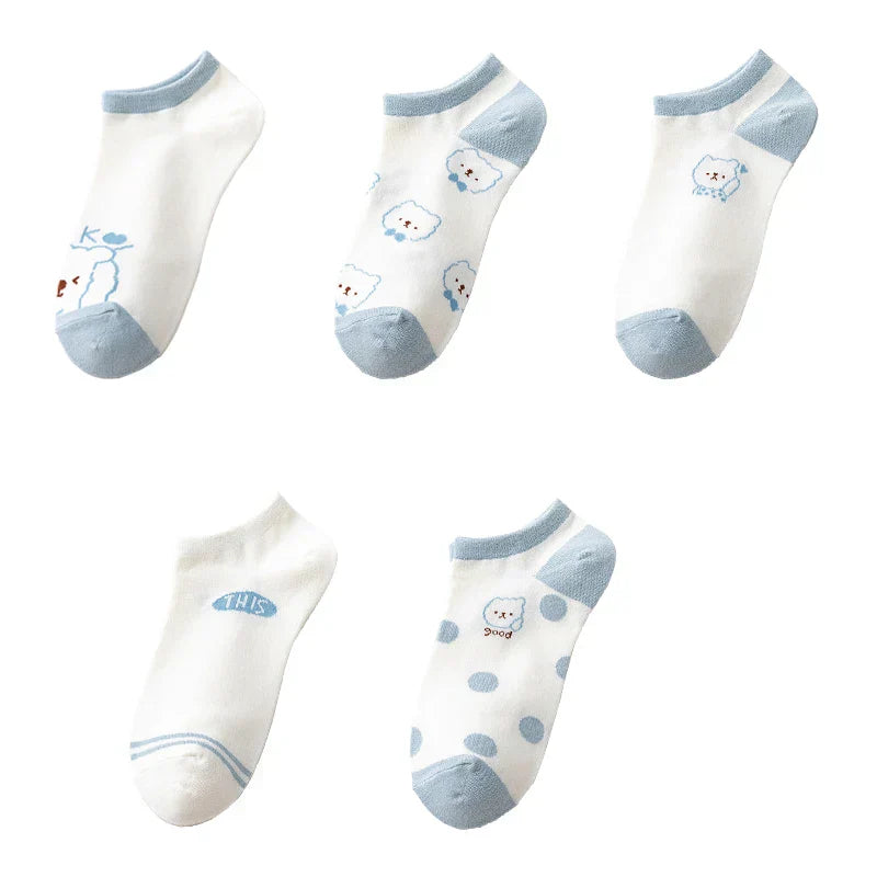 Fuzzy Bear Squad Socks - 5 pairs