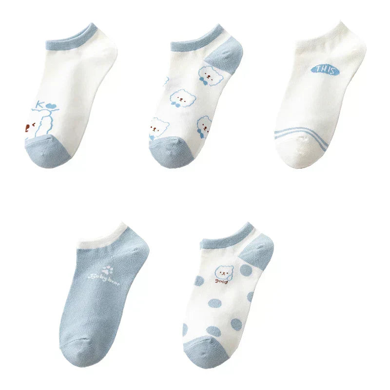 Fuzzy Bear Squad Socks - 5 pairs