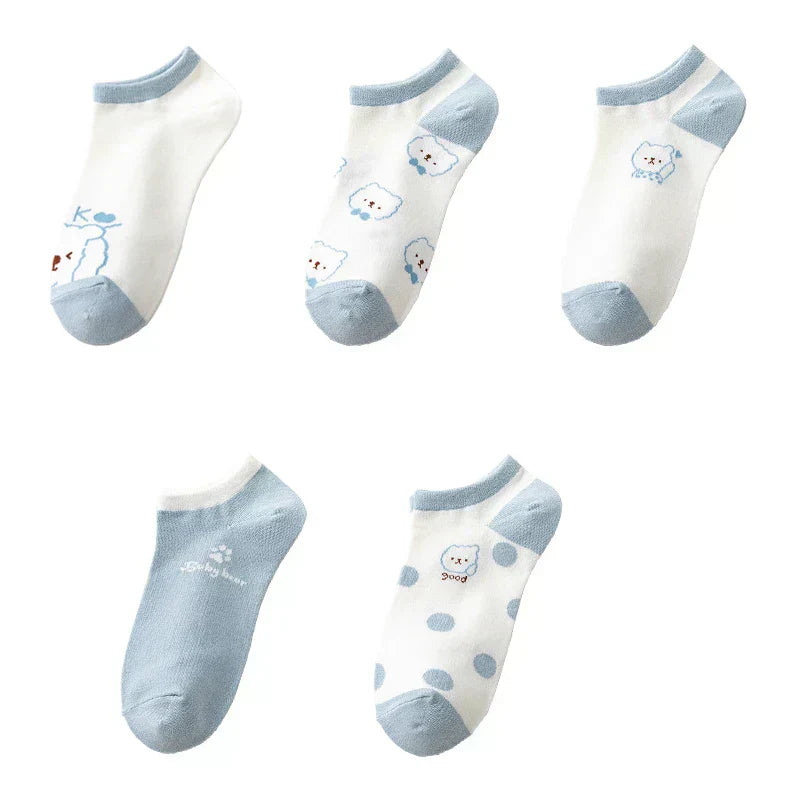 Fuzzy Bear Squad Socks - 5 pairs