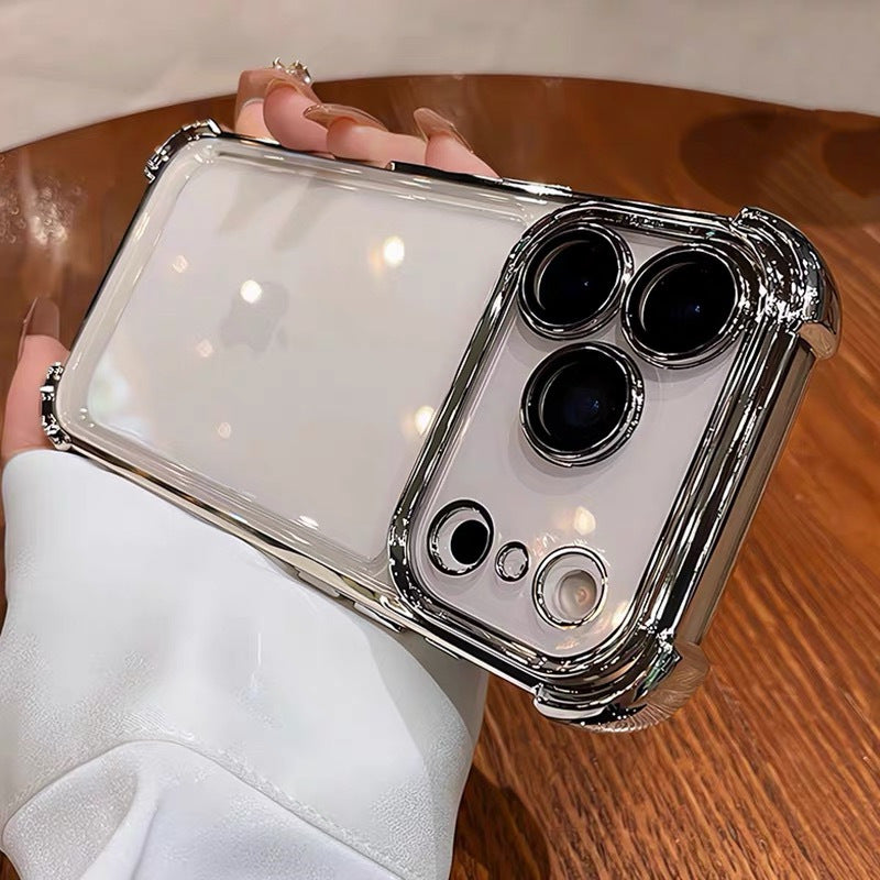 Airbag Shockproof Electroplating Transparent Phone Case for iPhone 14 15 16 17