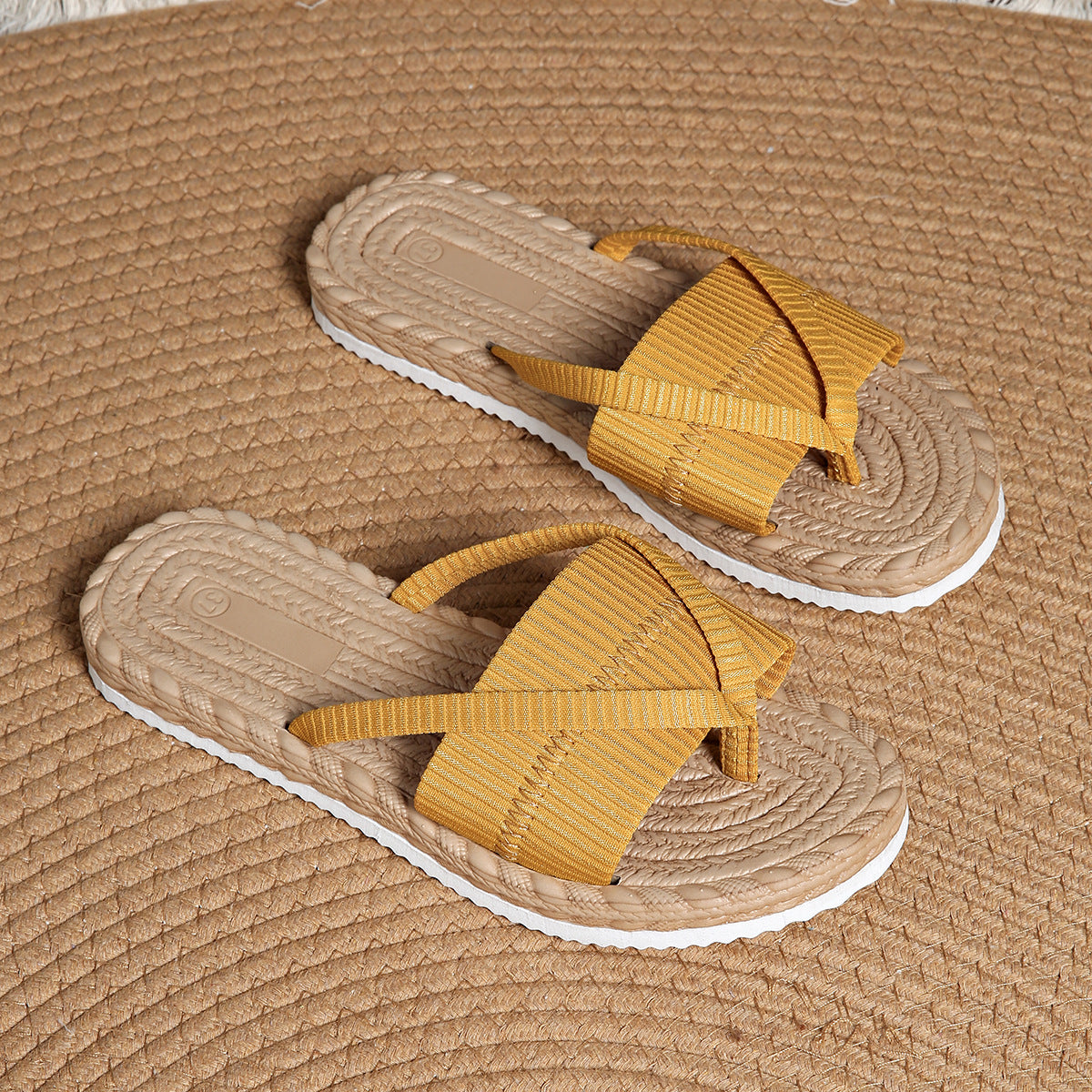 Boho-Chic Cross Strap Sandals