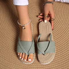 Boho-Chic Cross Strap Sandals