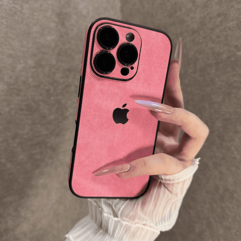 Electroplated Denim Pattern iPhone Case