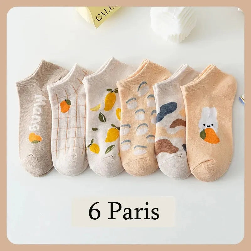 Lemon Rabbit Socks – 6 Pairs