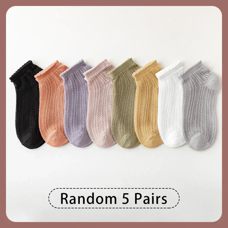 Elegant Mesh Socks 8-Pairs