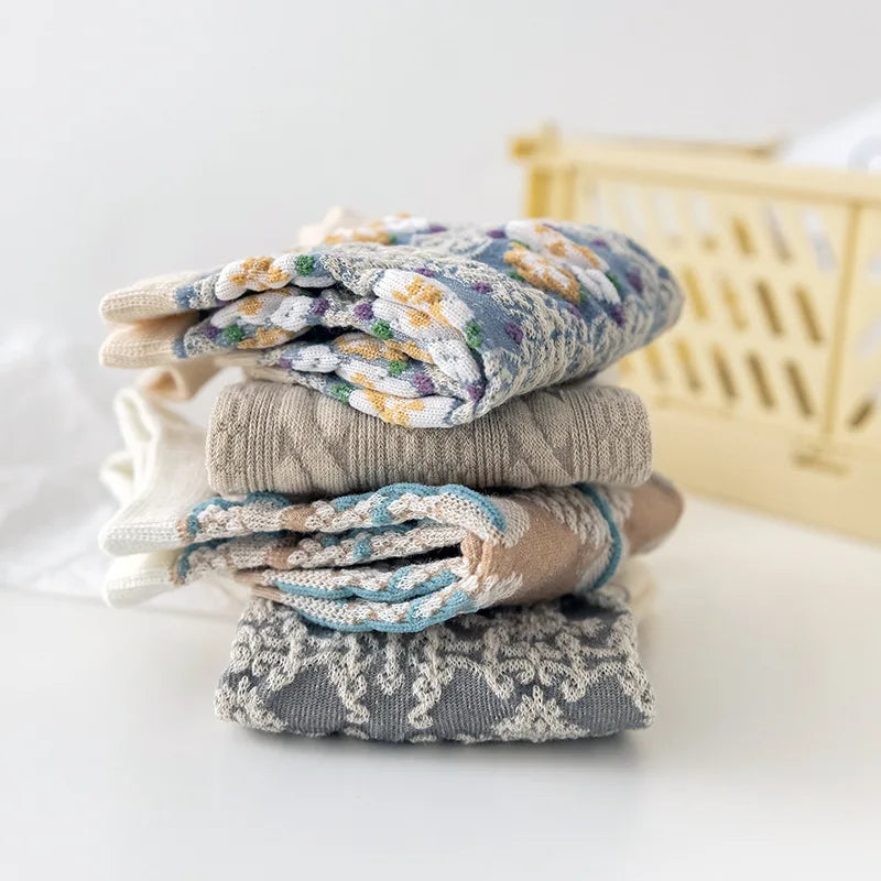 Harajuku Kawaii Socks - 4 Pairs