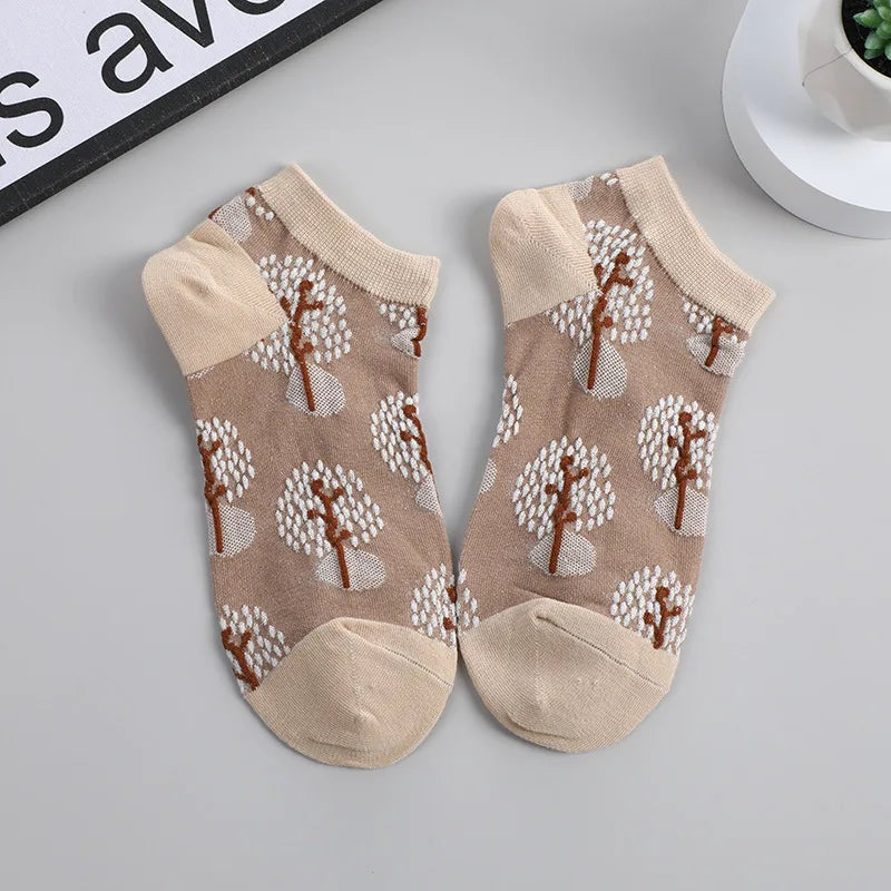 Vintage Jacquard Socks - 5 Pairs