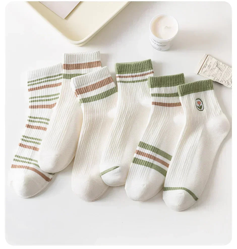 Olive Breeze Socks – 6 Pairs