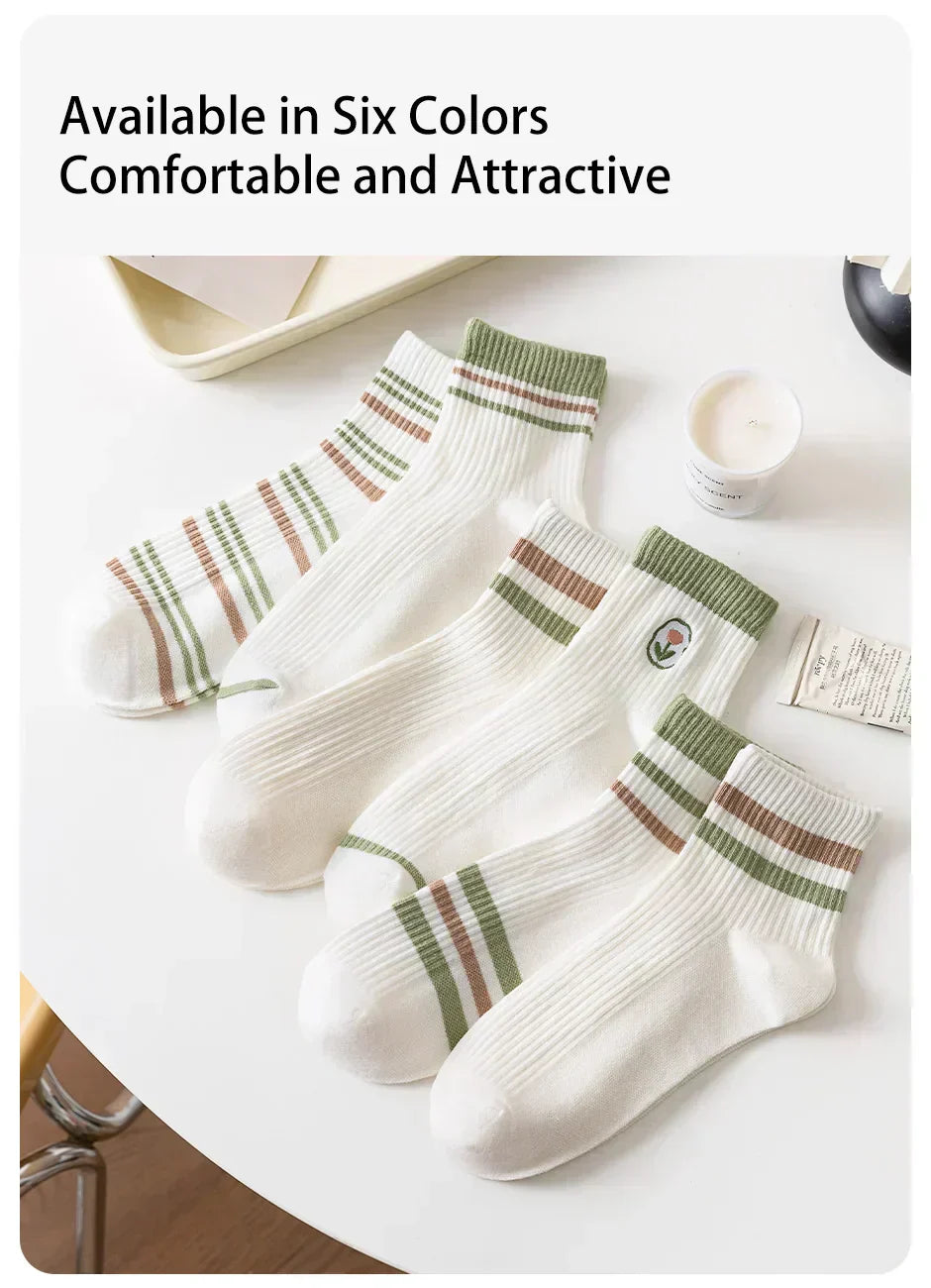 Olive Breeze Socks – 6 Pairs