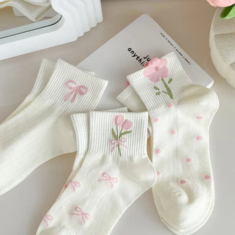 Spring Floral Socks - 5/10Pairs