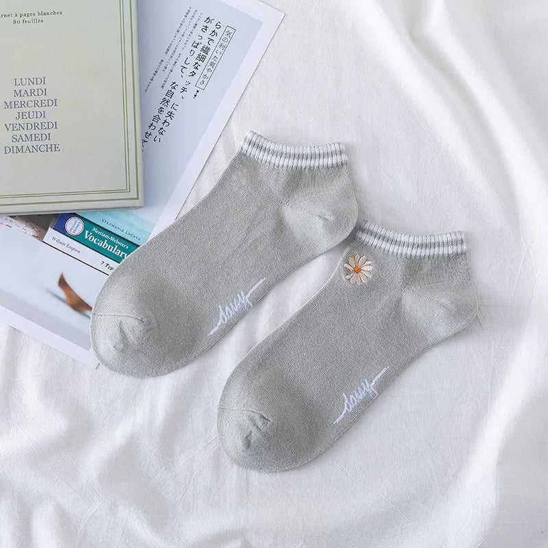 Green Summer Socks - 5 Pairs