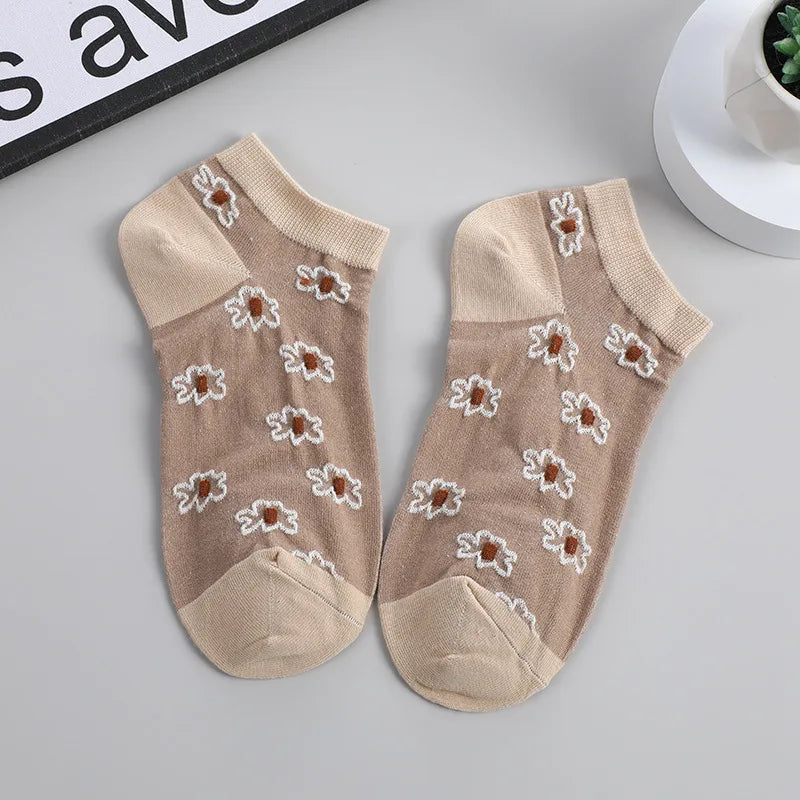 Vintage Jacquard Socks - 5 Pairs