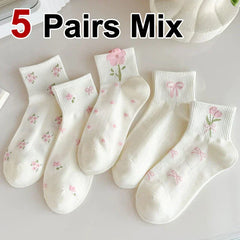 Spring Floral Socks - 5/10Pairs